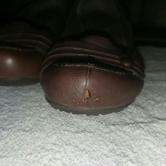 Brown leather office heels - Picture 4 of 5